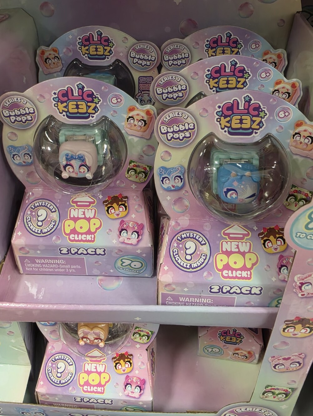 Clic Keez Bubble Pops 2-Pack Kids Toy - Pink & Blue